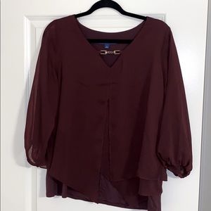 Apt. 9 Burgundy Blouse